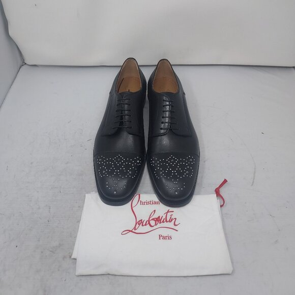 Christian Louboutin MENS Maltese Stud Black Derby Shoe main image 6